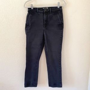 EVERLANE Womens Jeans High Rise Crop Slim Regular Ankle Black Size 8 Waist 30"